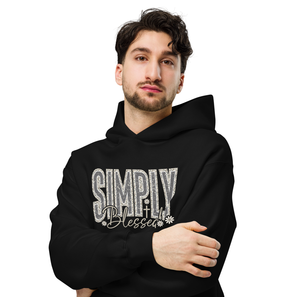 Simply Blessed Camo Christian Graphic Hoodie