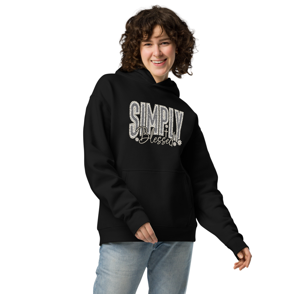 Simply Blessed Camo Christian Graphic Hoodie