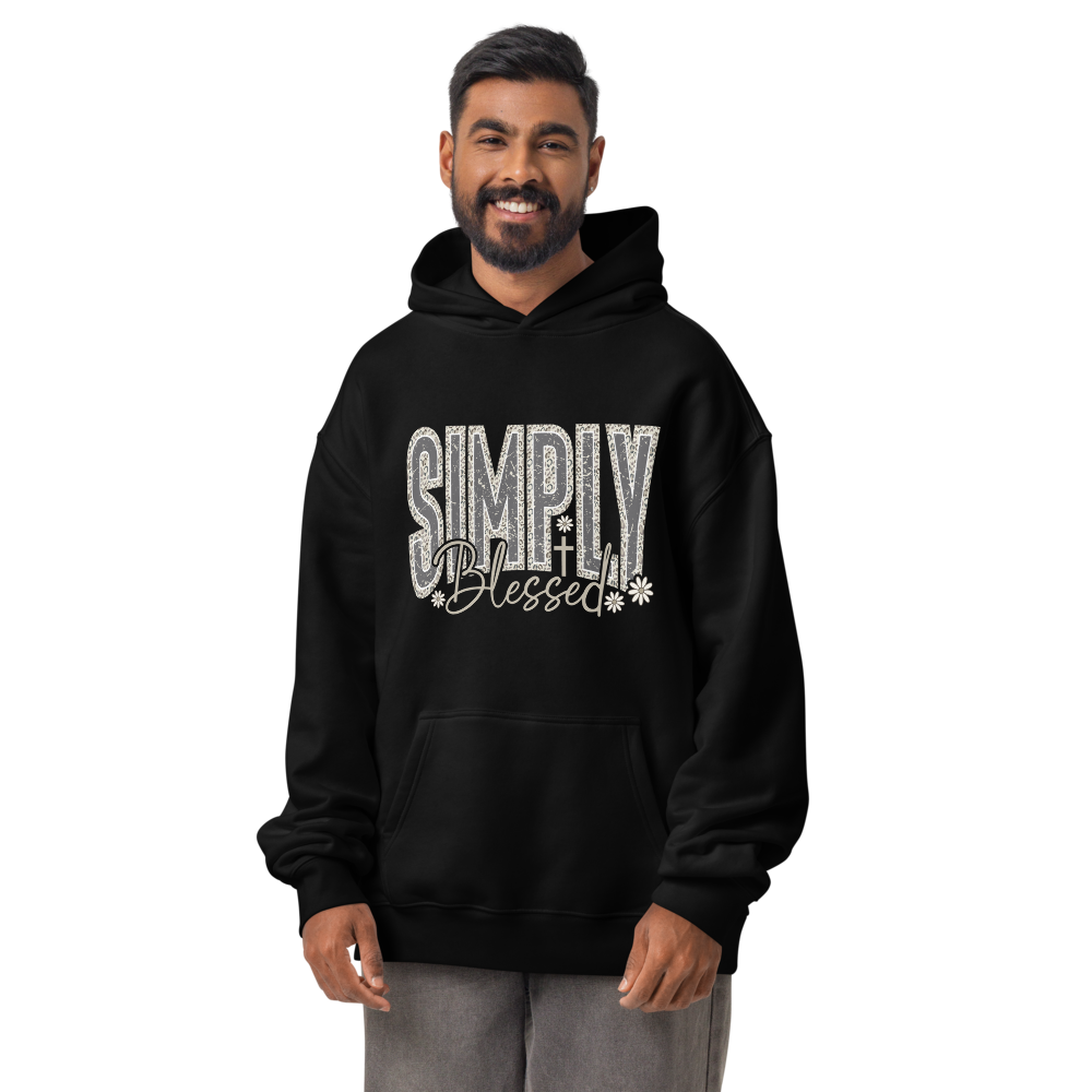 Simply Blessed Camo Christian Graphic Hoodie