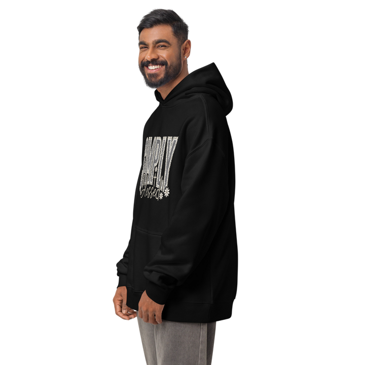 Simply Blessed Camo black hoodie – left front view