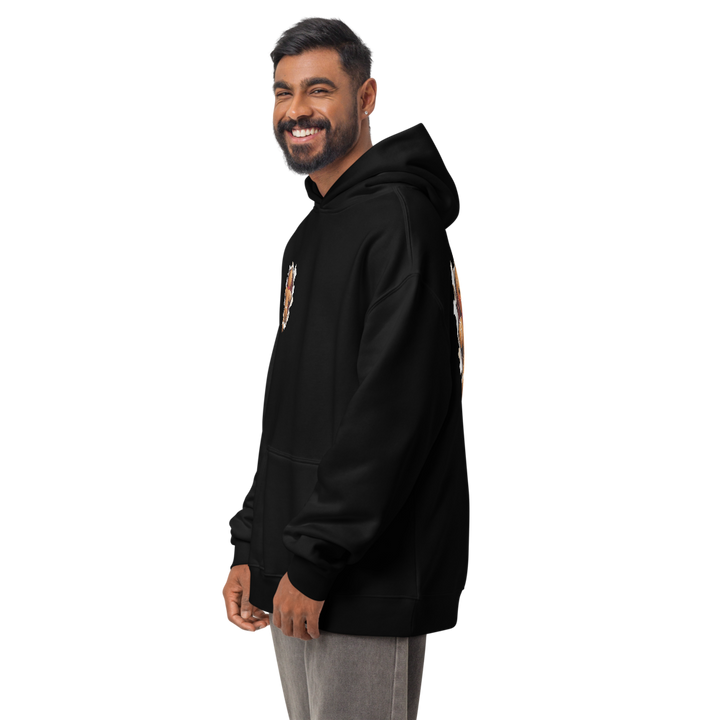 Gingerbread Man black hoodie – left front view